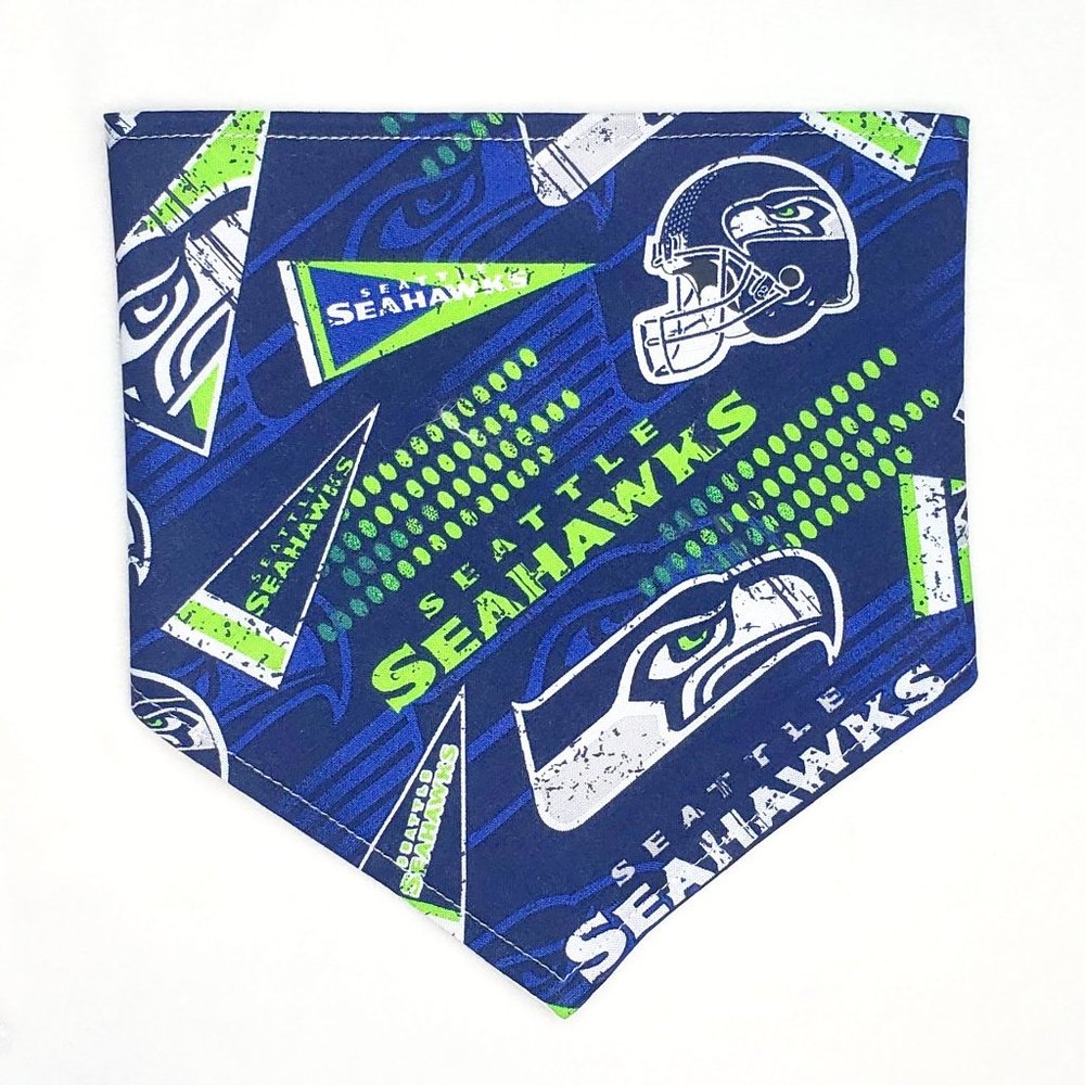 Seattle Seahawks Tie On Dog Bandana